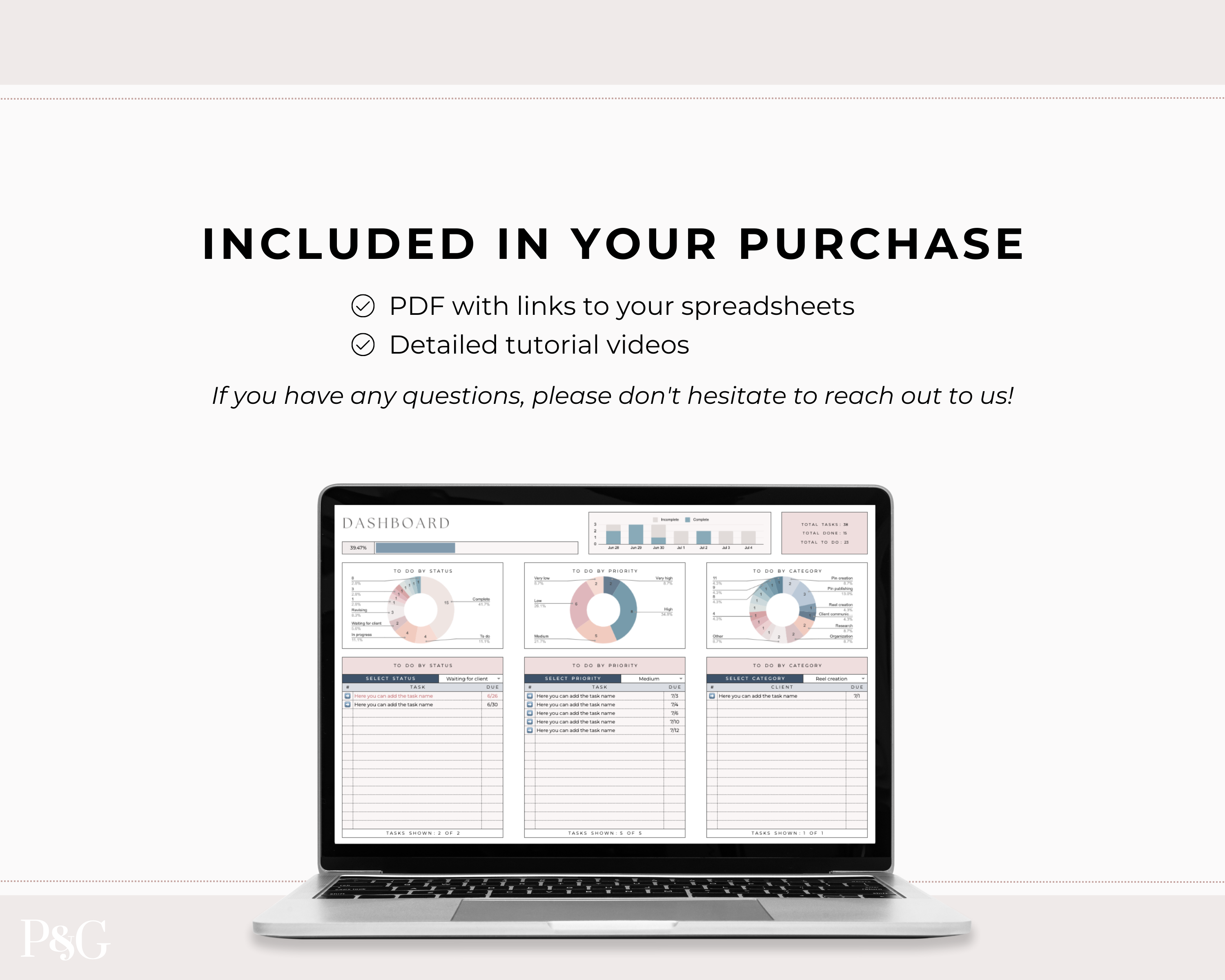 Task Tracker Spreadsheet for Google Sheets