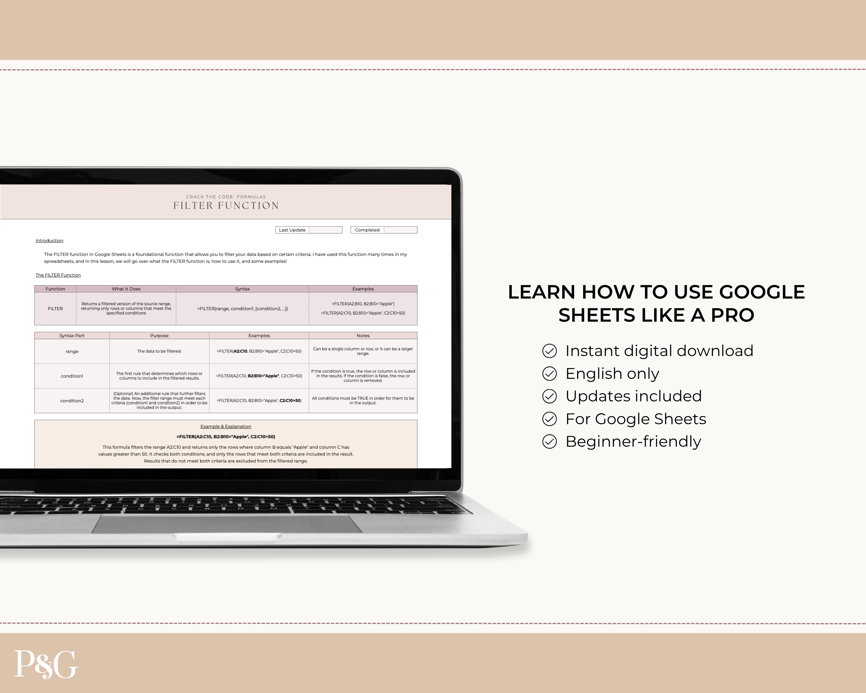 Crack The Code: Google Sheets Formulas Workbook