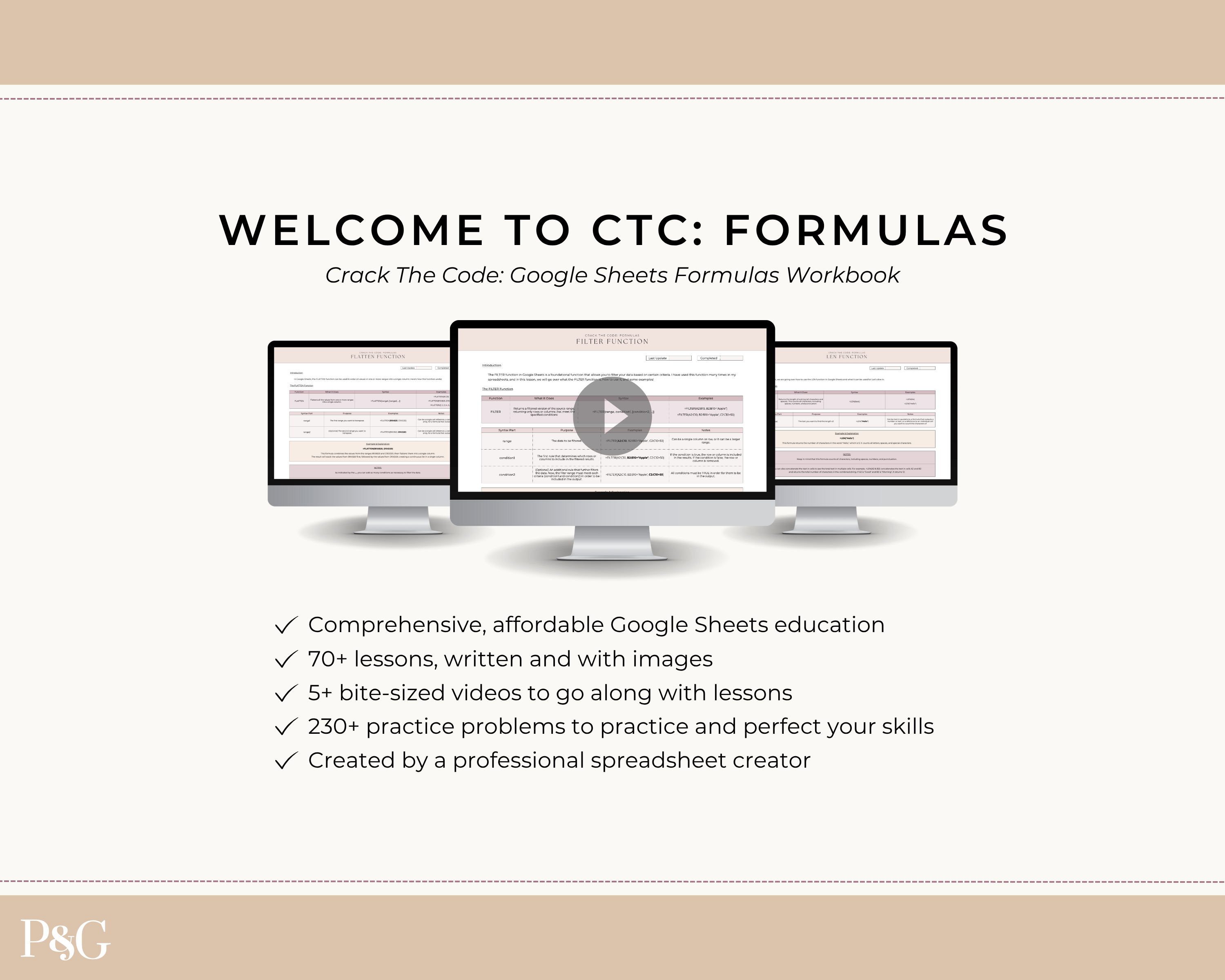 Crack The Code: Google Sheets Formulas Workbook