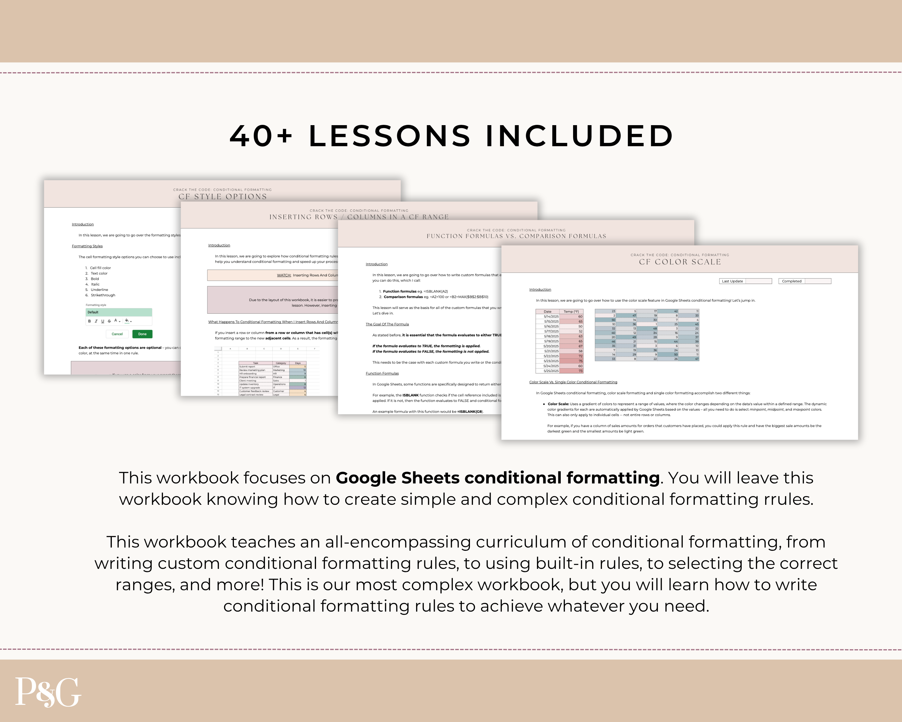 Crack The Code: Google Sheets Conditional Formatting Workbook