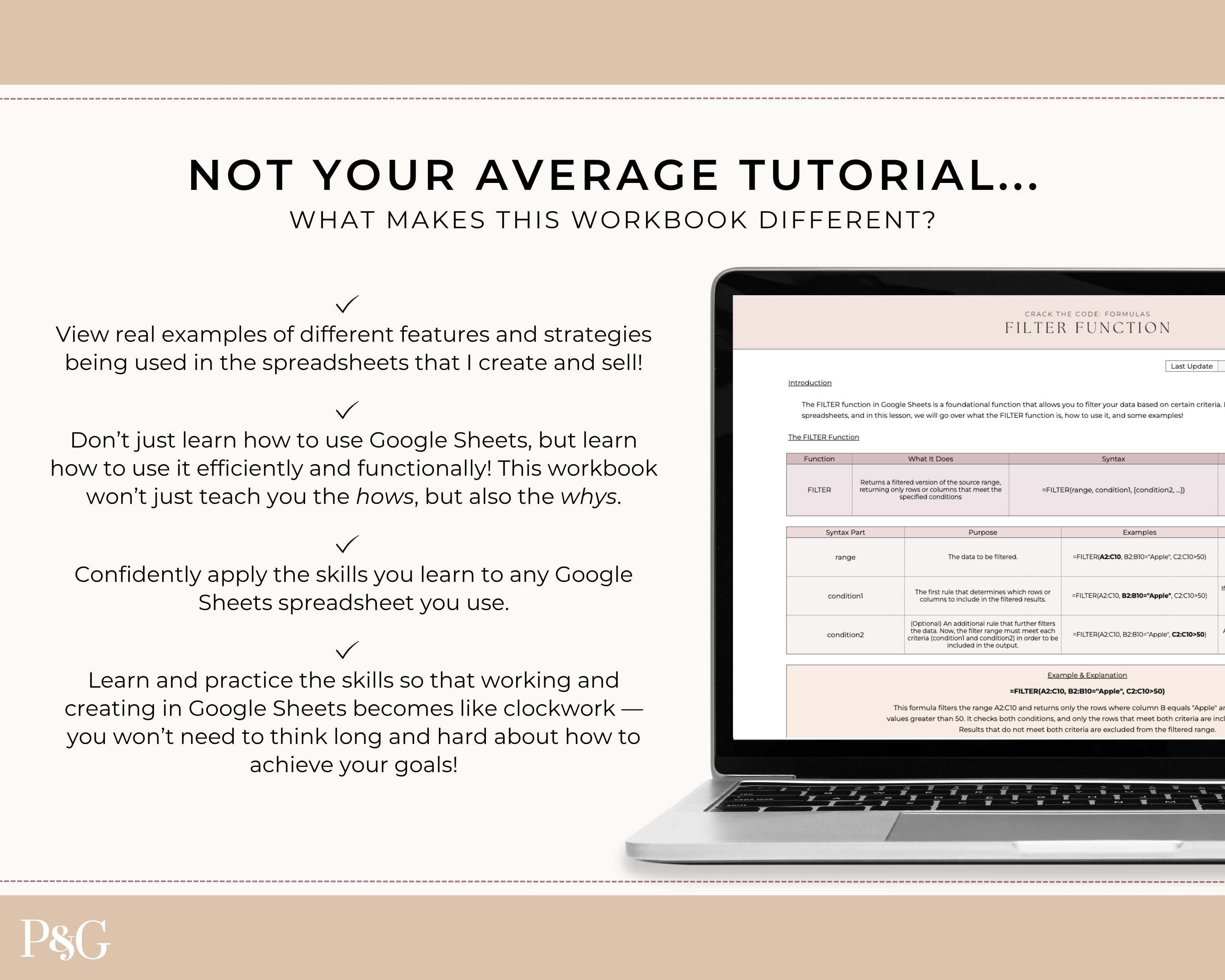 Crack The Code: Google Sheets Formulas Workbook