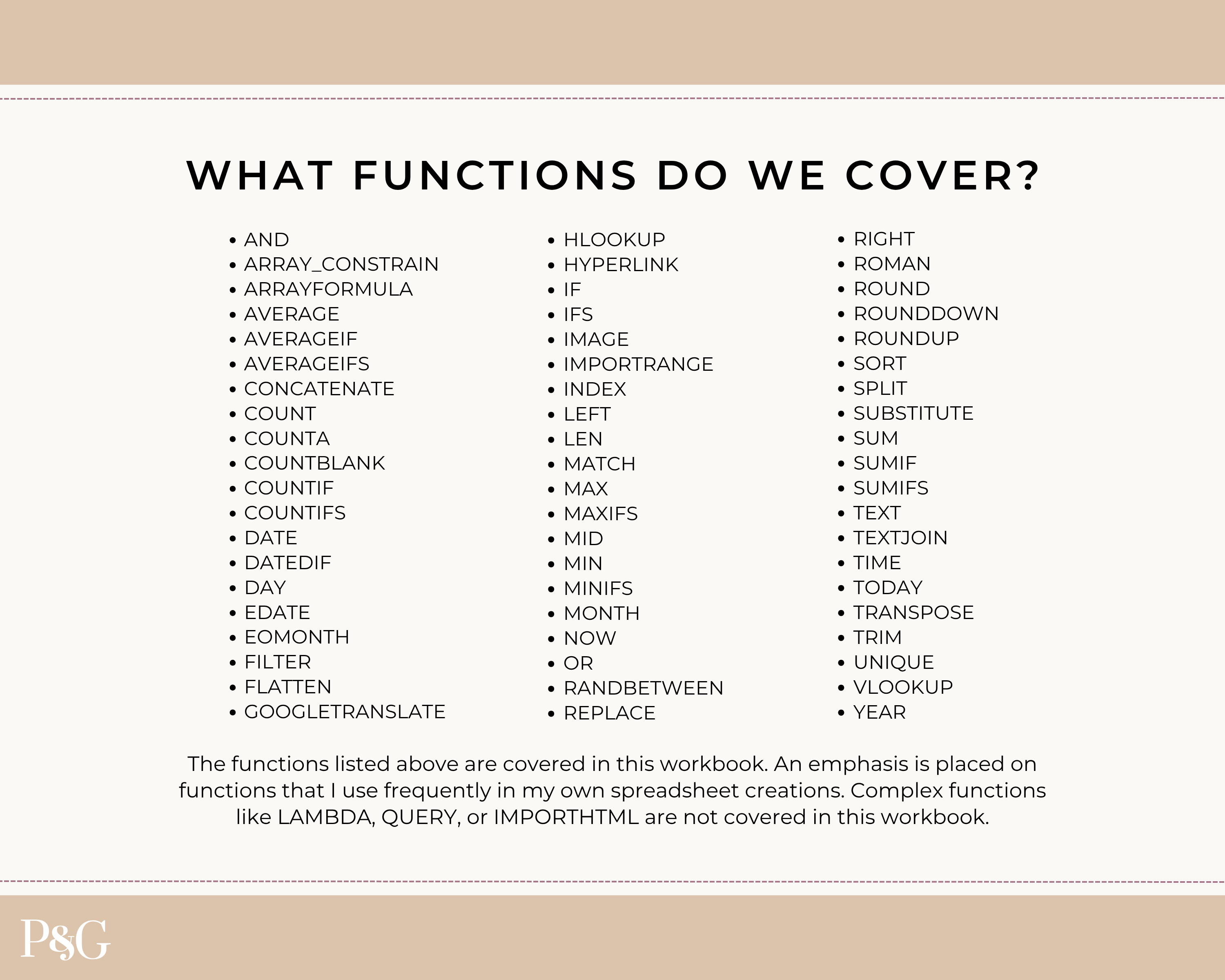 Crack The Code: Google Sheets Formulas Workbook