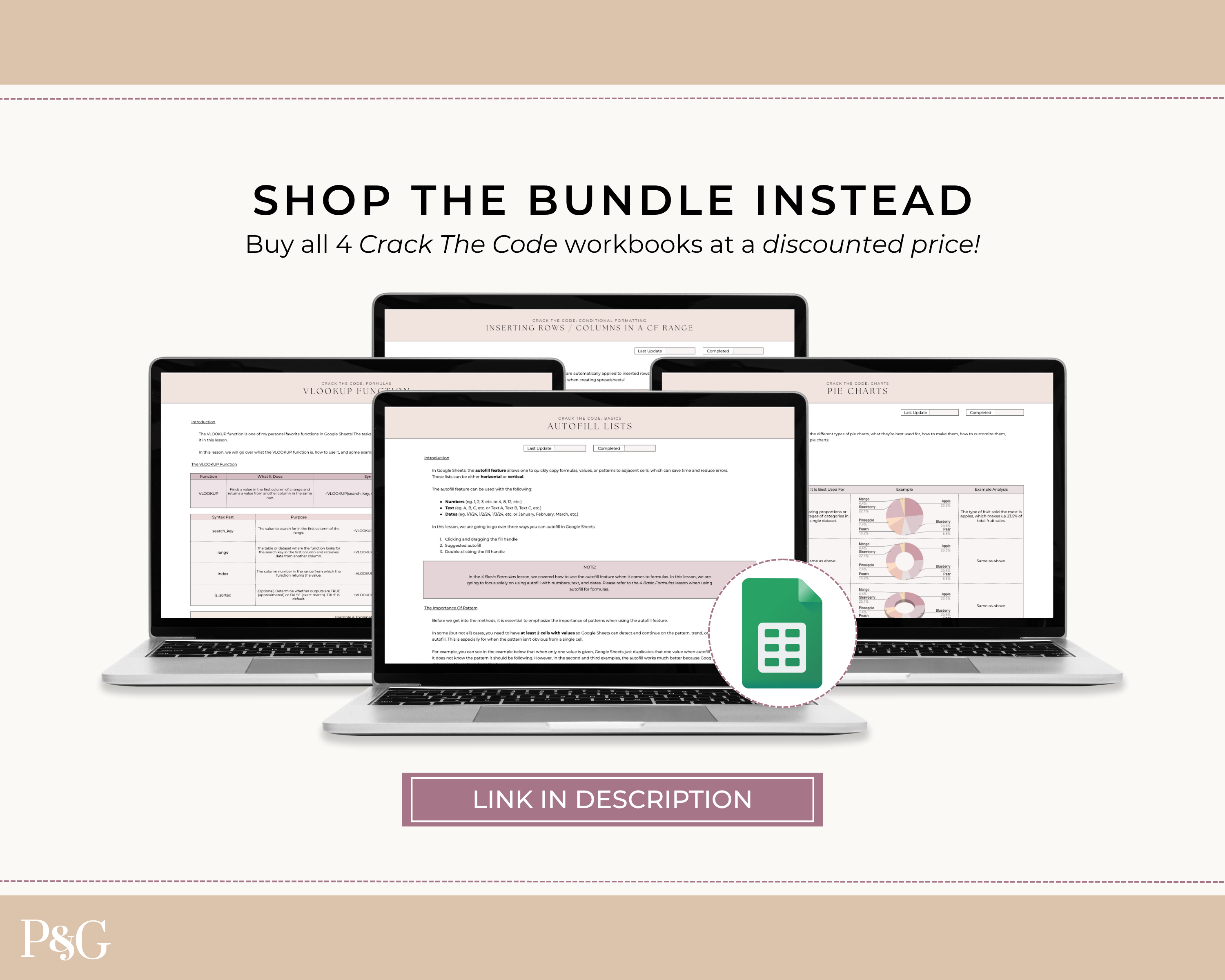 Crack The Code: Google Sheets Formulas Workbook