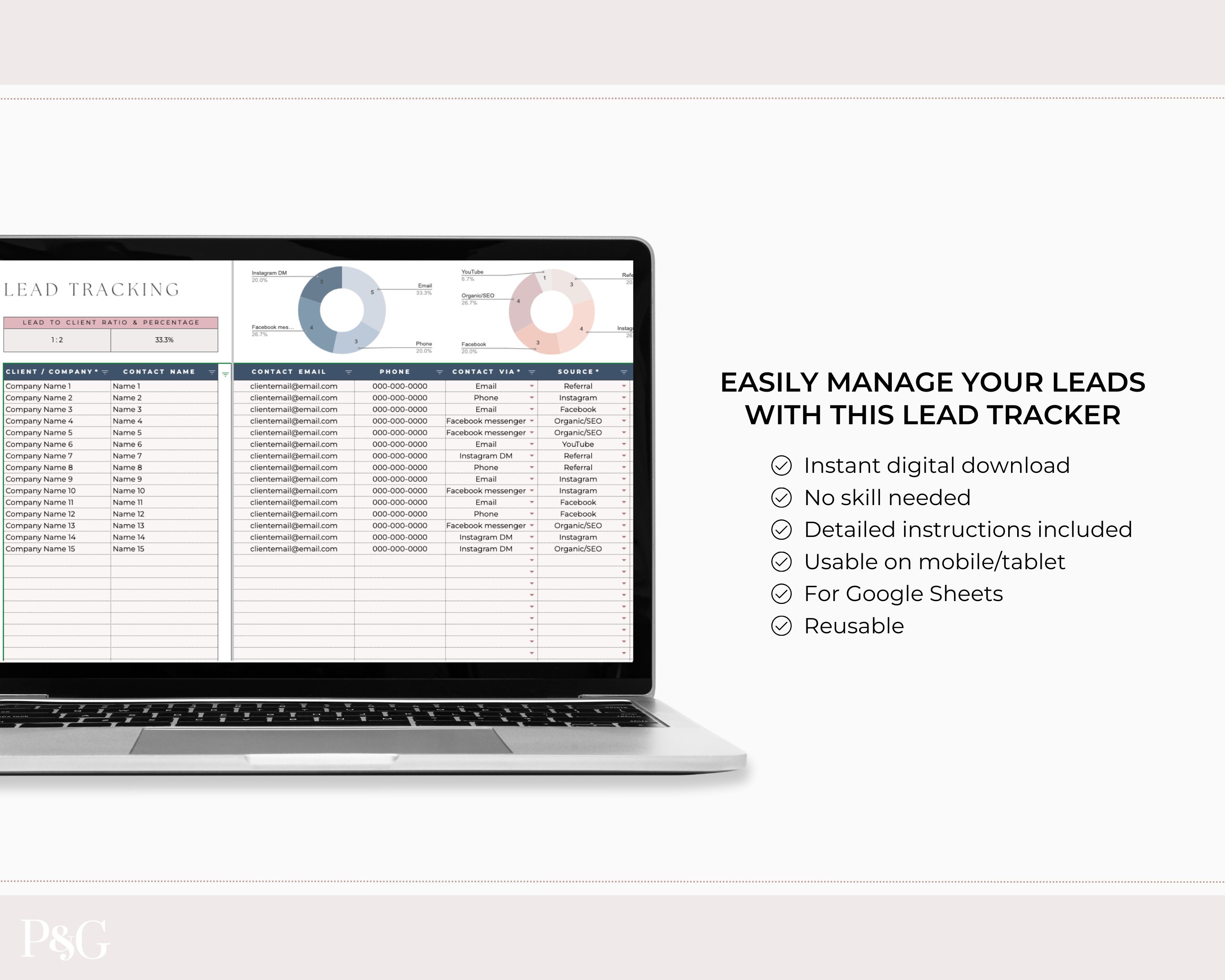 Lead Tracker Template for Google Sheets