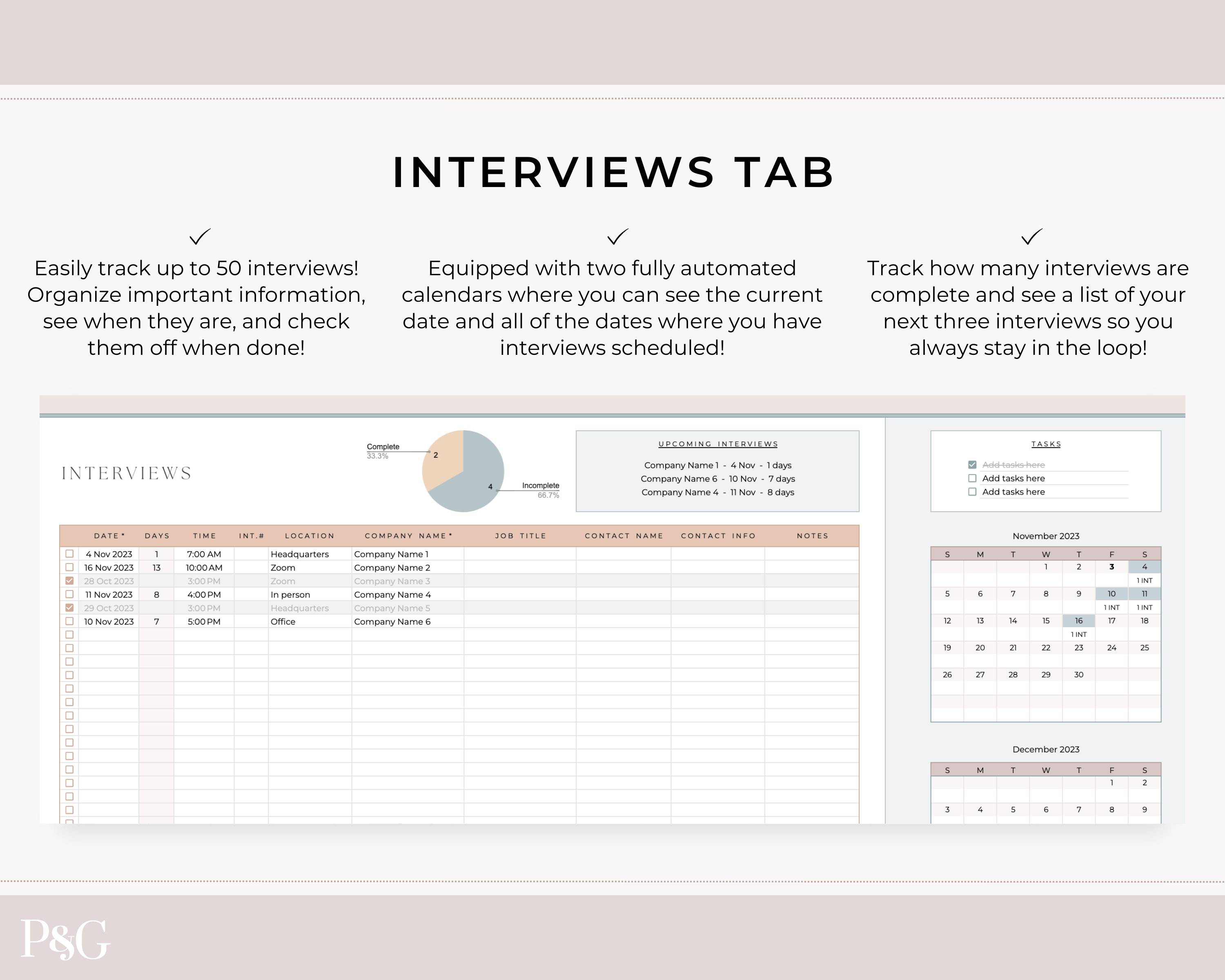 Job Application Tracker Spreadsheet for Google Sheets