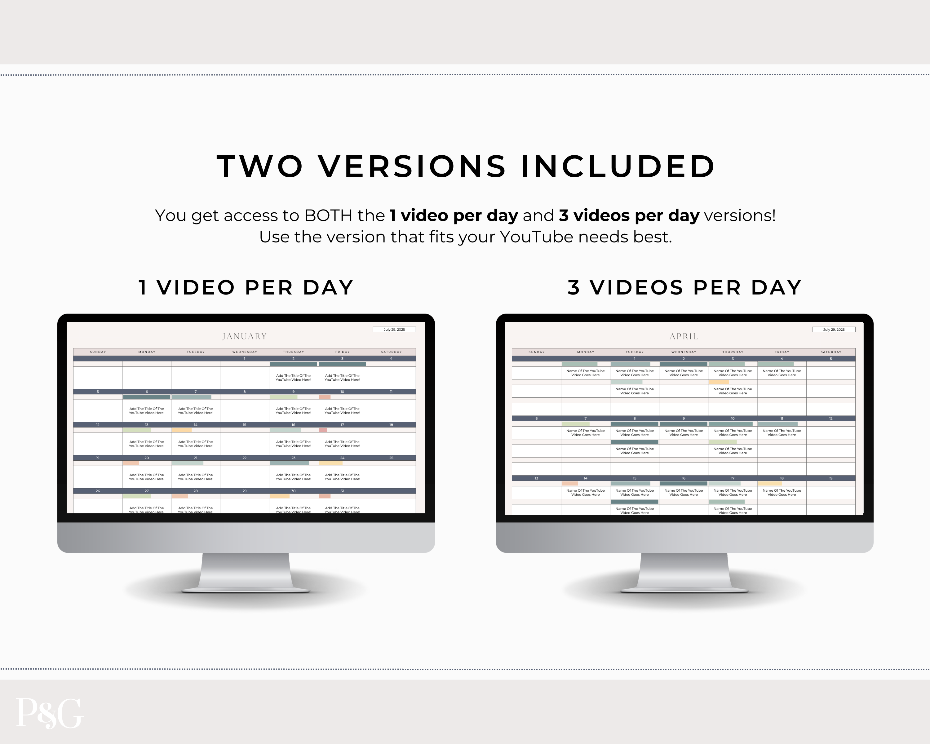 YouTube Planner Spreadsheet Template For Google Sheets