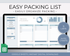 Packing list Google Sheets template
