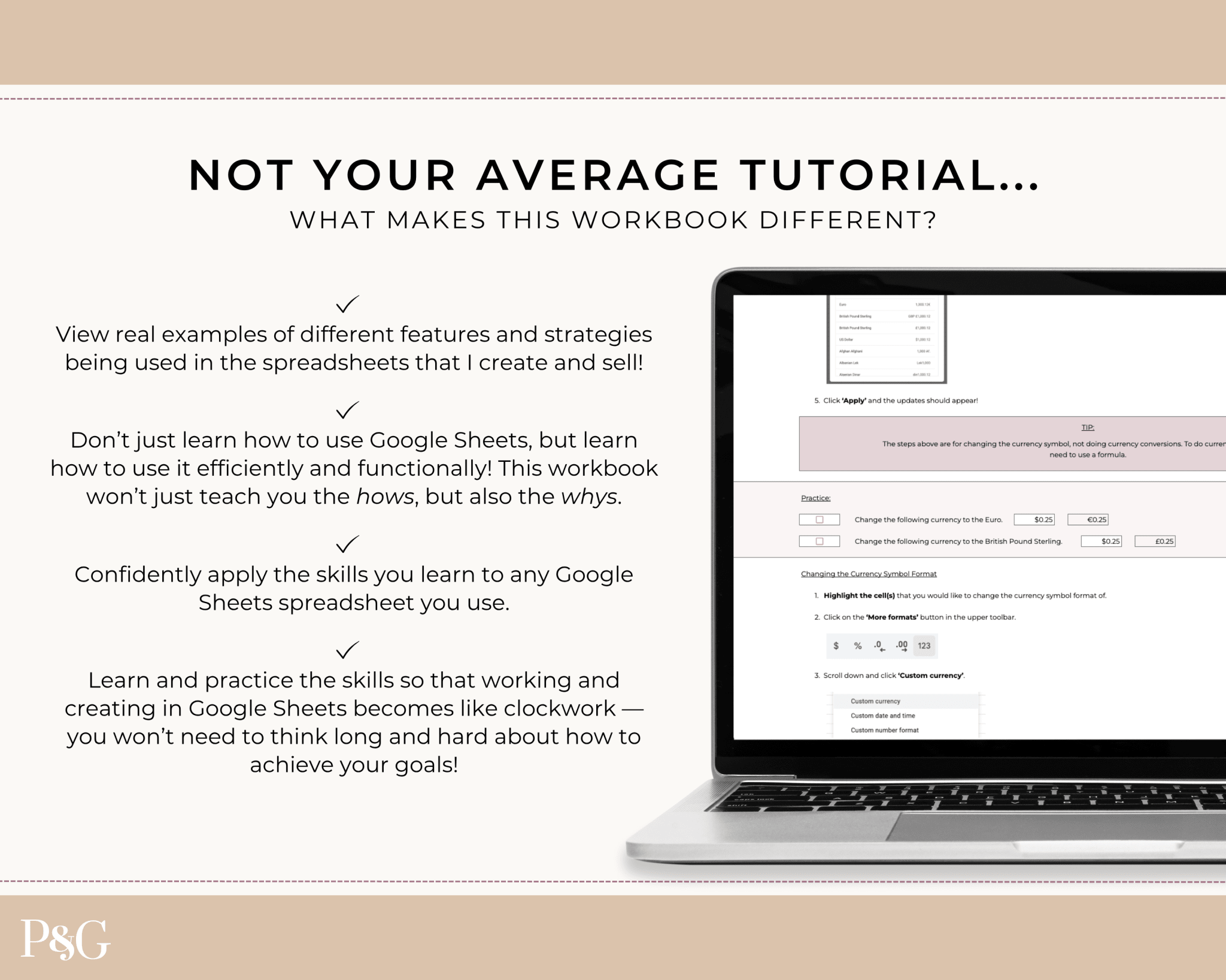 Crack The Code: Google Sheets Basics Workbook - Palm & Grace