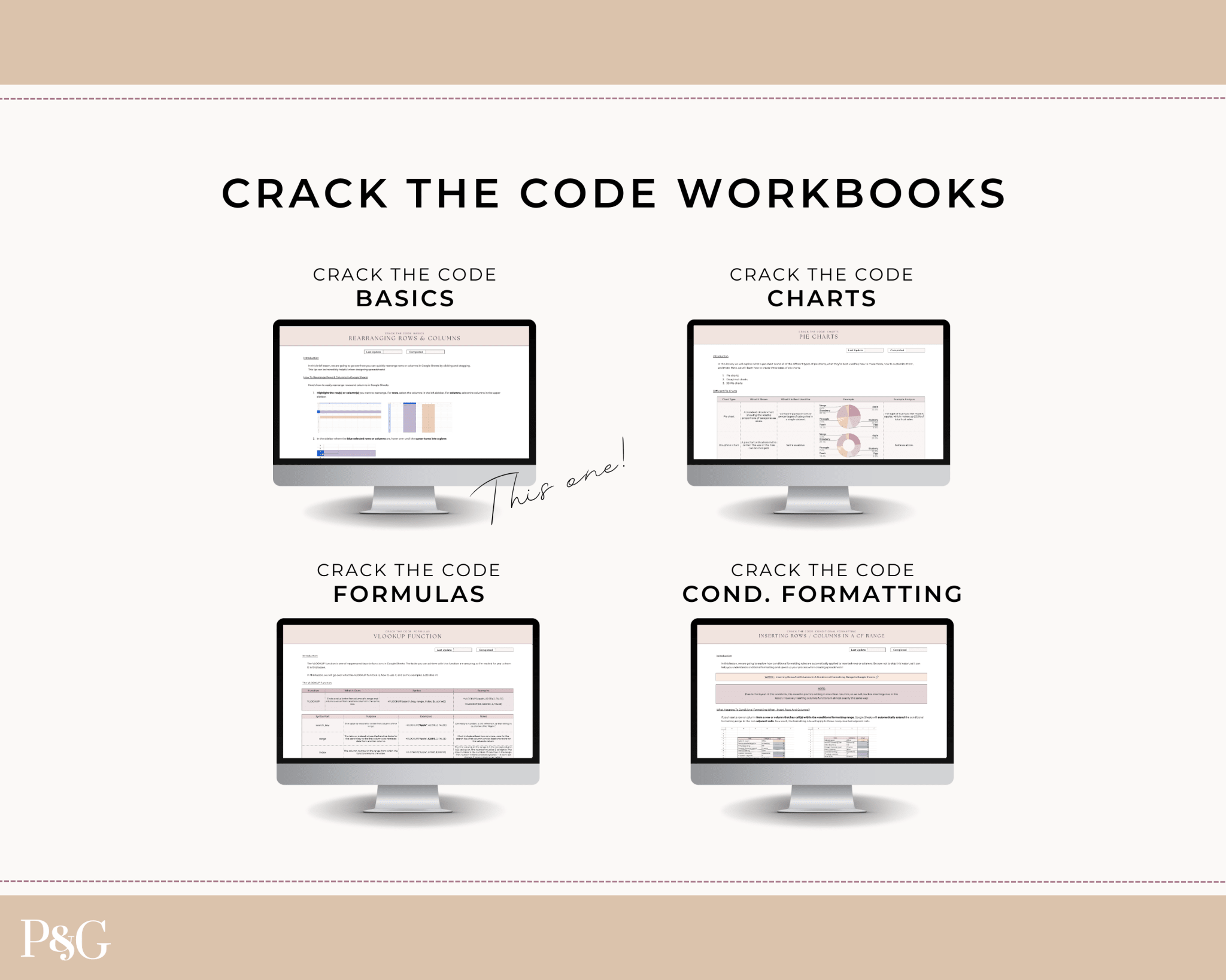 Crack The Code: Google Sheets Basics Workbook - Palm & Grace
