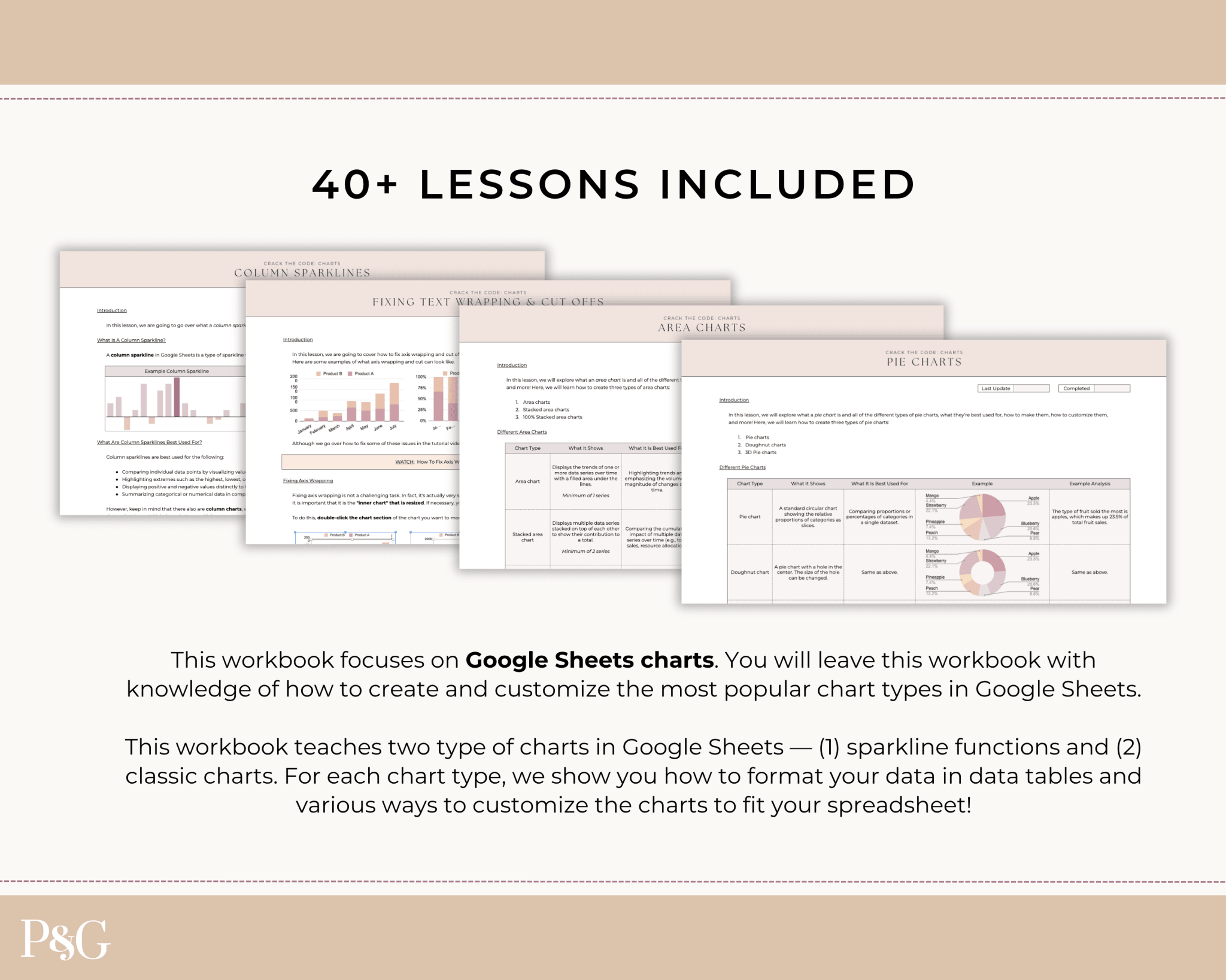 Crack The Code: Google Sheets Charts Workbook - Palm & Grace