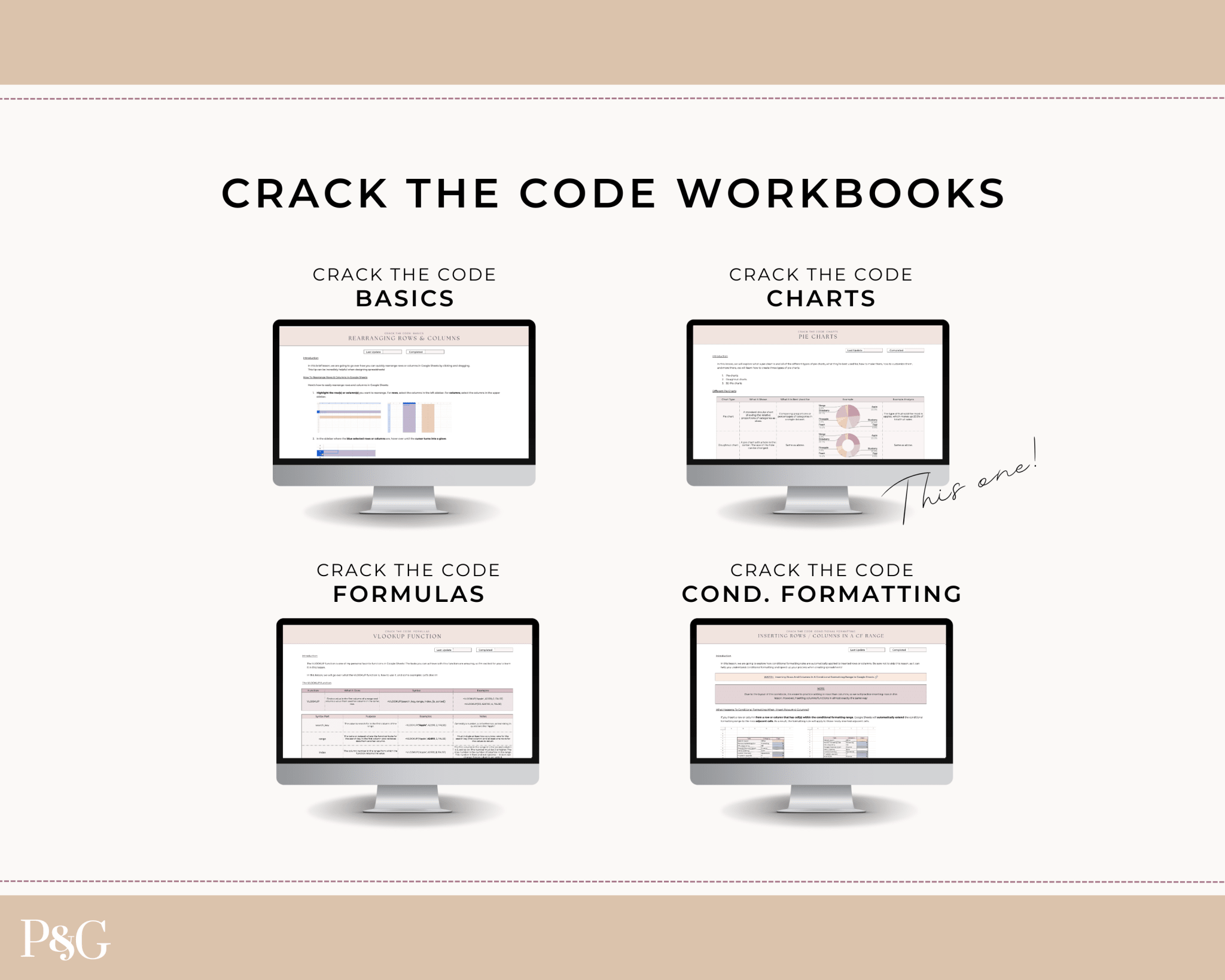 Crack The Code: Google Sheets Charts Workbook - Palm & Grace