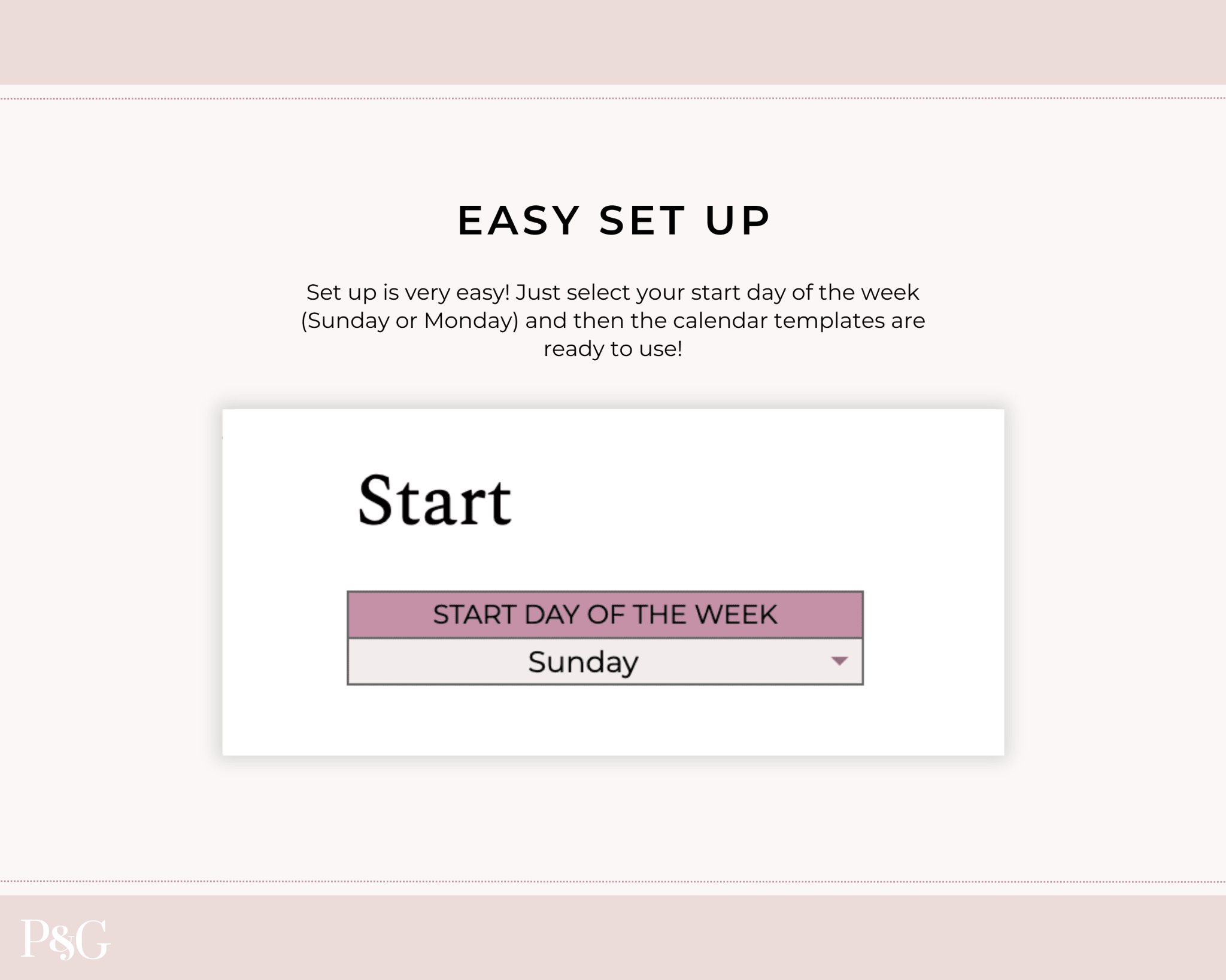 To - Do List Calendar Spreadsheet for Google Sheets - Palm & Grace