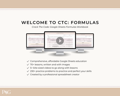 Crack The Code: Google Sheets Formulas Workbook