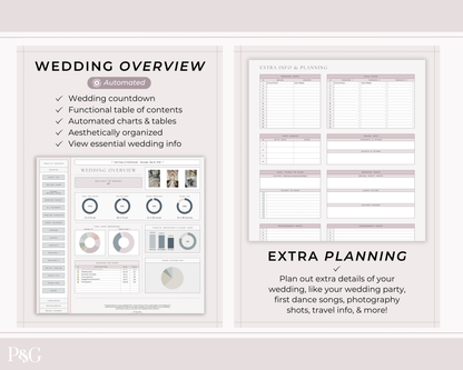 Wedding Planner Spreadsheet Template For Google Sheets (Commercial Multi-Client License)