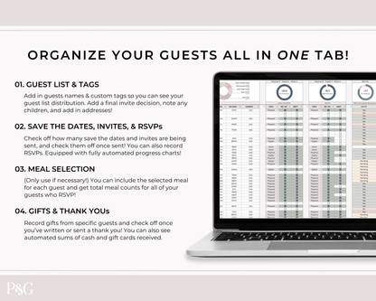 Wedding Guest List Spreadsheet Template for Google Sheets (Version 2.0)
