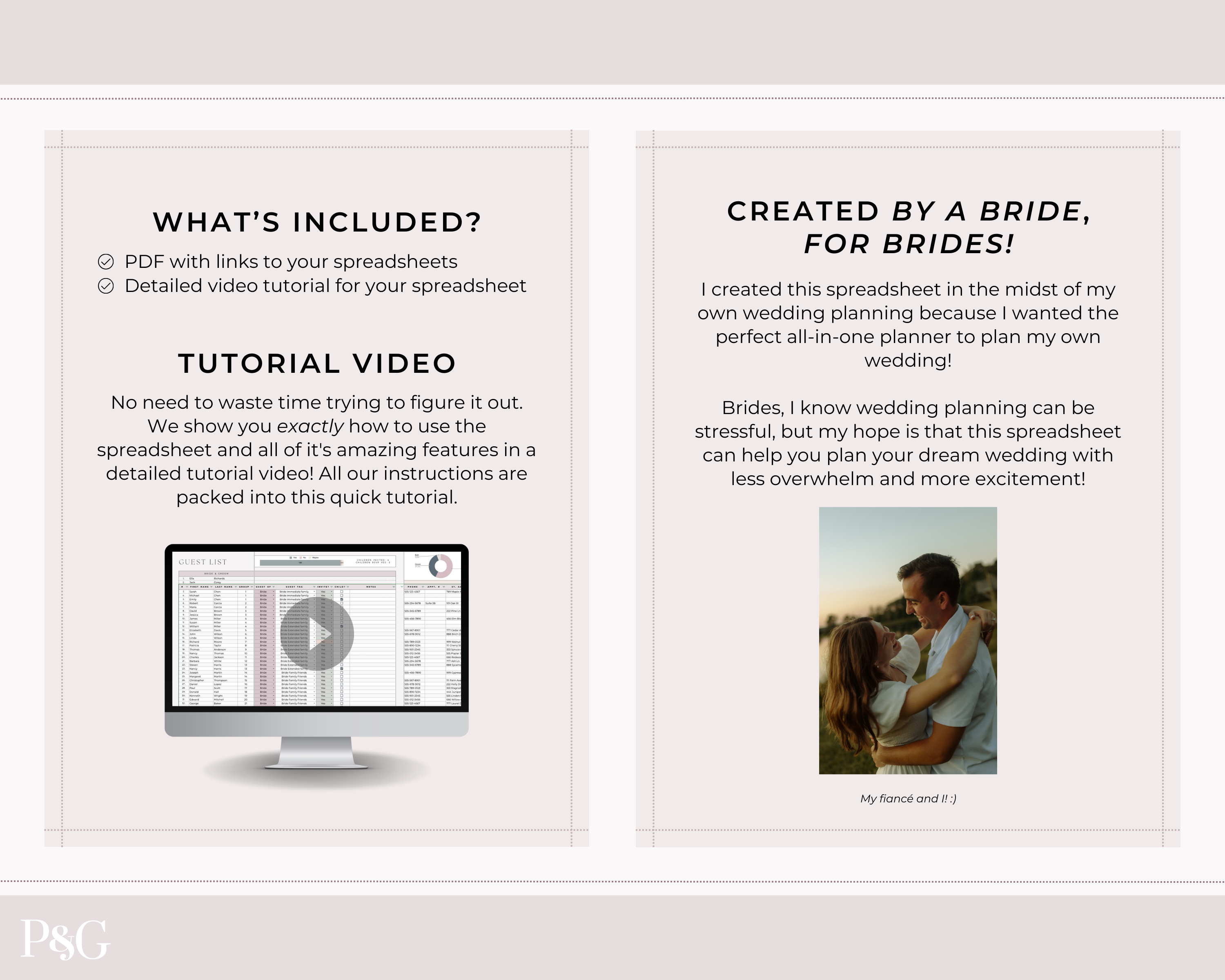 Wedding Planner Spreadsheet Template For Google Sheets (Commercial Multi-Client License)