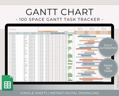 Gantt Chart To Do List Template for Google Sheets