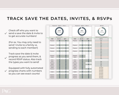 Wedding Guest List Spreadsheet Template for Google Sheets (Version 2.0)