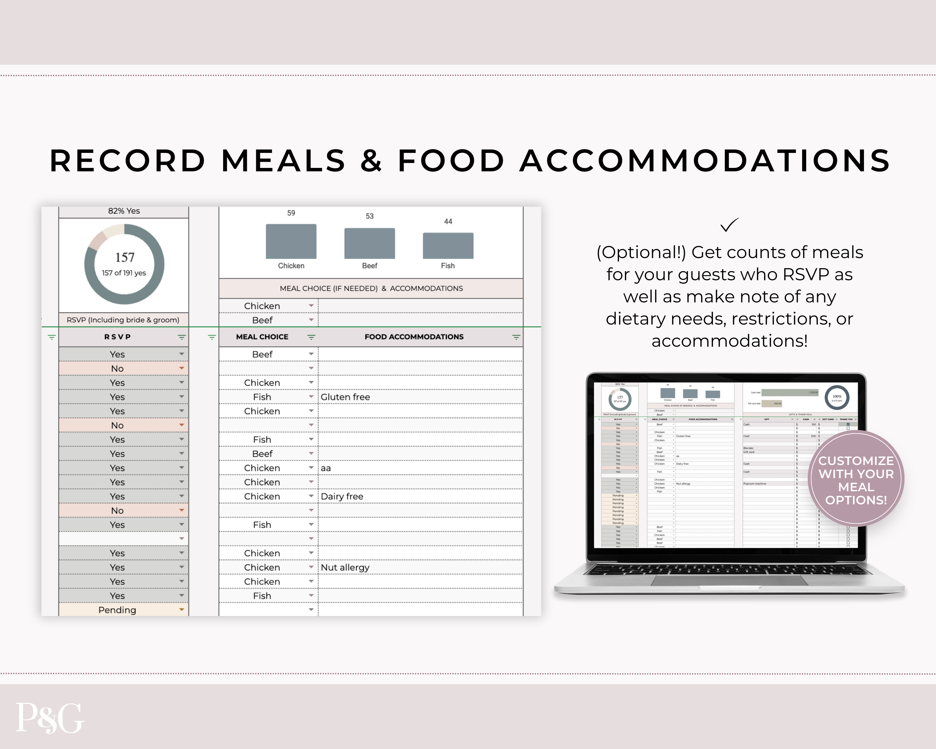 Wedding Guest List Spreadsheet Template for Google Sheets (Version 2.0)