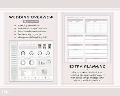 Wedding Planner Spreadsheet Template For Google Sheets (Commercial Multi-Client License)