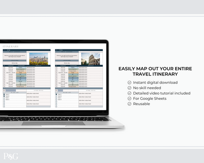 Travel Itinerary Templates for Google Sheets