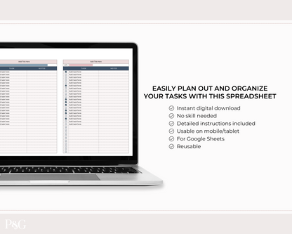 Easy Checklists Template for Google Sheets