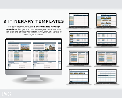 Travel Itinerary Templates for Google Sheets