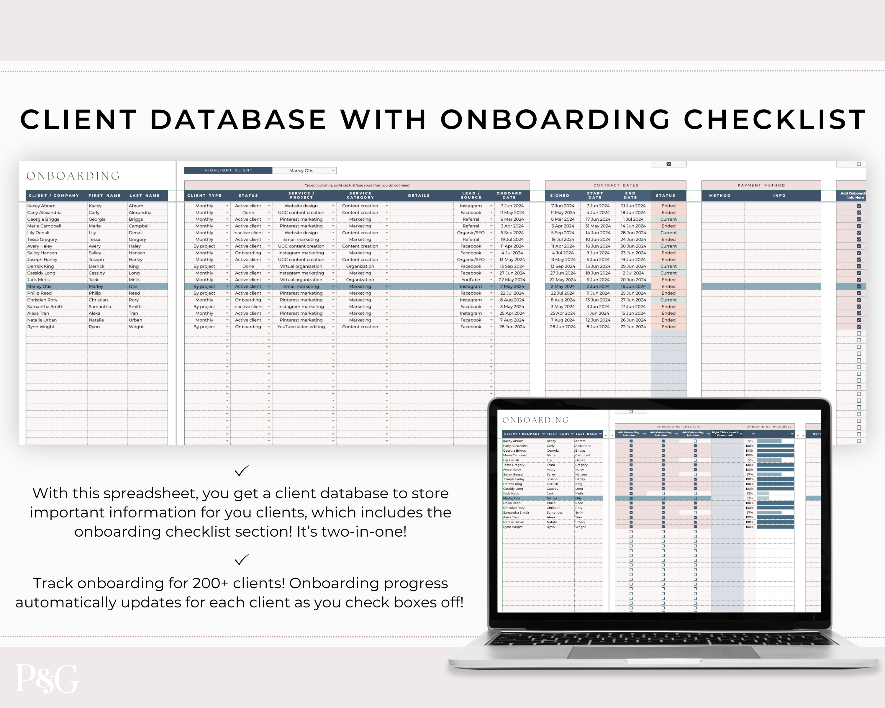 Onboarding Checklist Template for Google Sheets