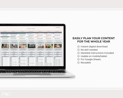 YouTube Planner Spreadsheet Template For Google Sheets