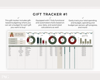 Christmas Planner Spreadsheet Template for Google Sheets