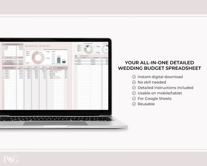 Wedding Budget Spreadsheet Template for Google Sheets (Version 2.0)