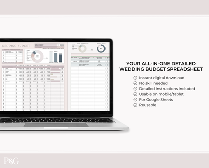 Wedding Budget Spreadsheet Template for Google Sheets