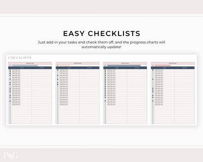 Easy Checklists Template for Google Sheets