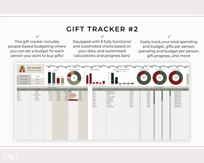 Christmas Planner Spreadsheet Template for Google Sheets