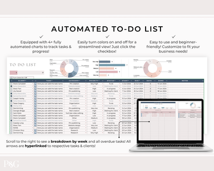 Client Tracker Spreadsheet Template for Google Sheets