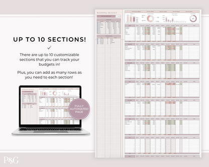 Simple Wedding Budget Spreadsheet for Google Sheets