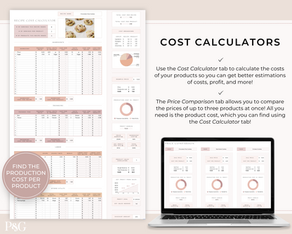 Home Bakery Business Planner Spreadsheet for Google Sheets