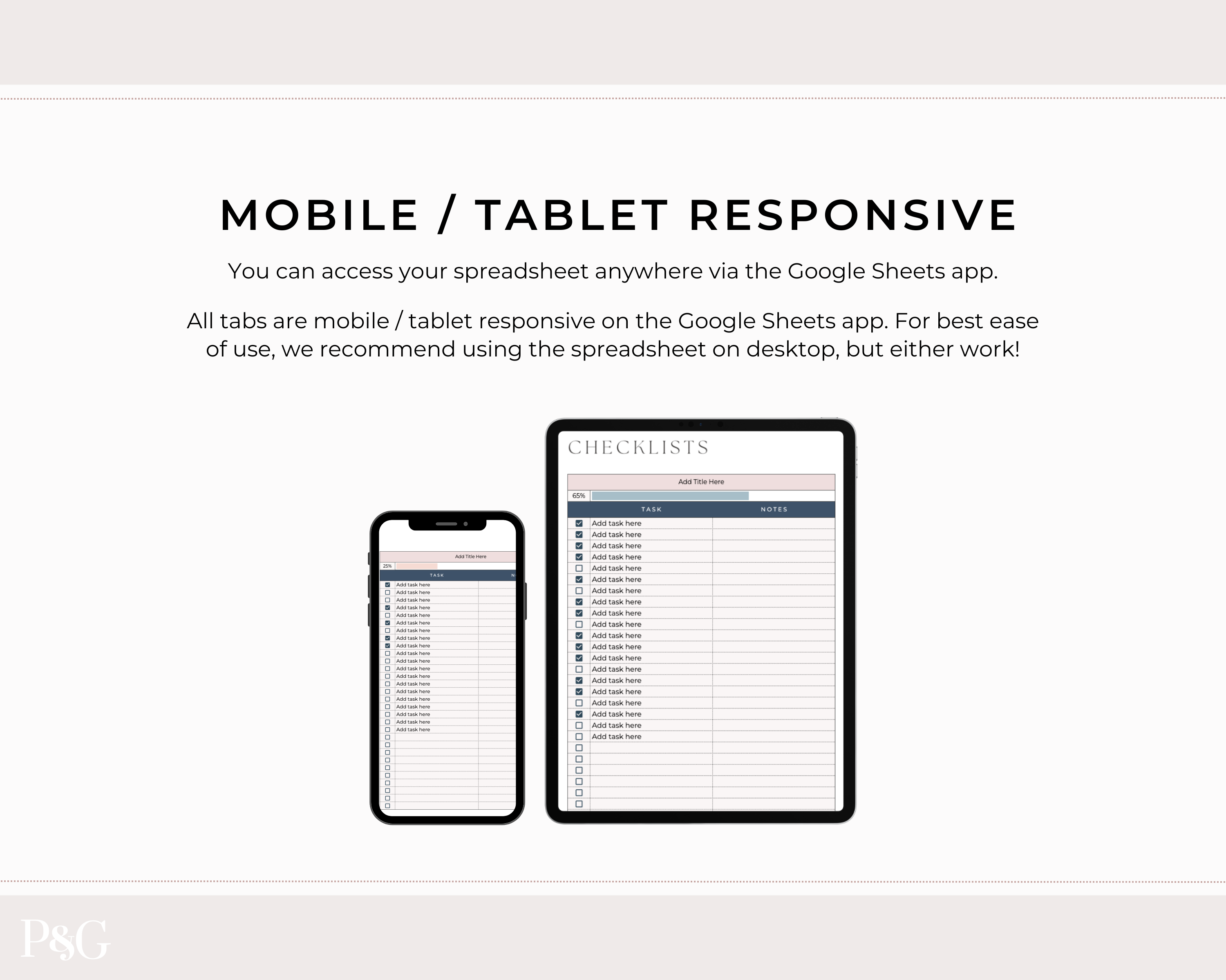 Easy Checklists Template for Google Sheets