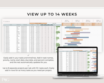 Gantt Chart To Do List Template for Google Sheets