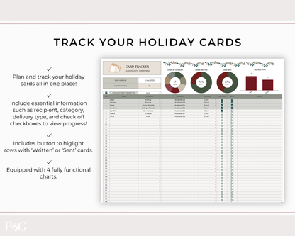 Christmas Planner Spreadsheet Template for Google Sheets