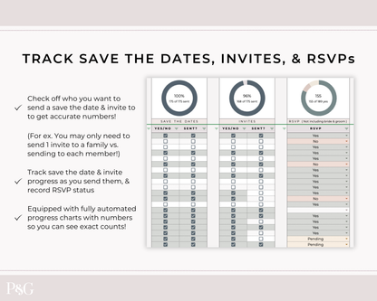 Wedding Guest List Spreadsheet Template for Google Sheets