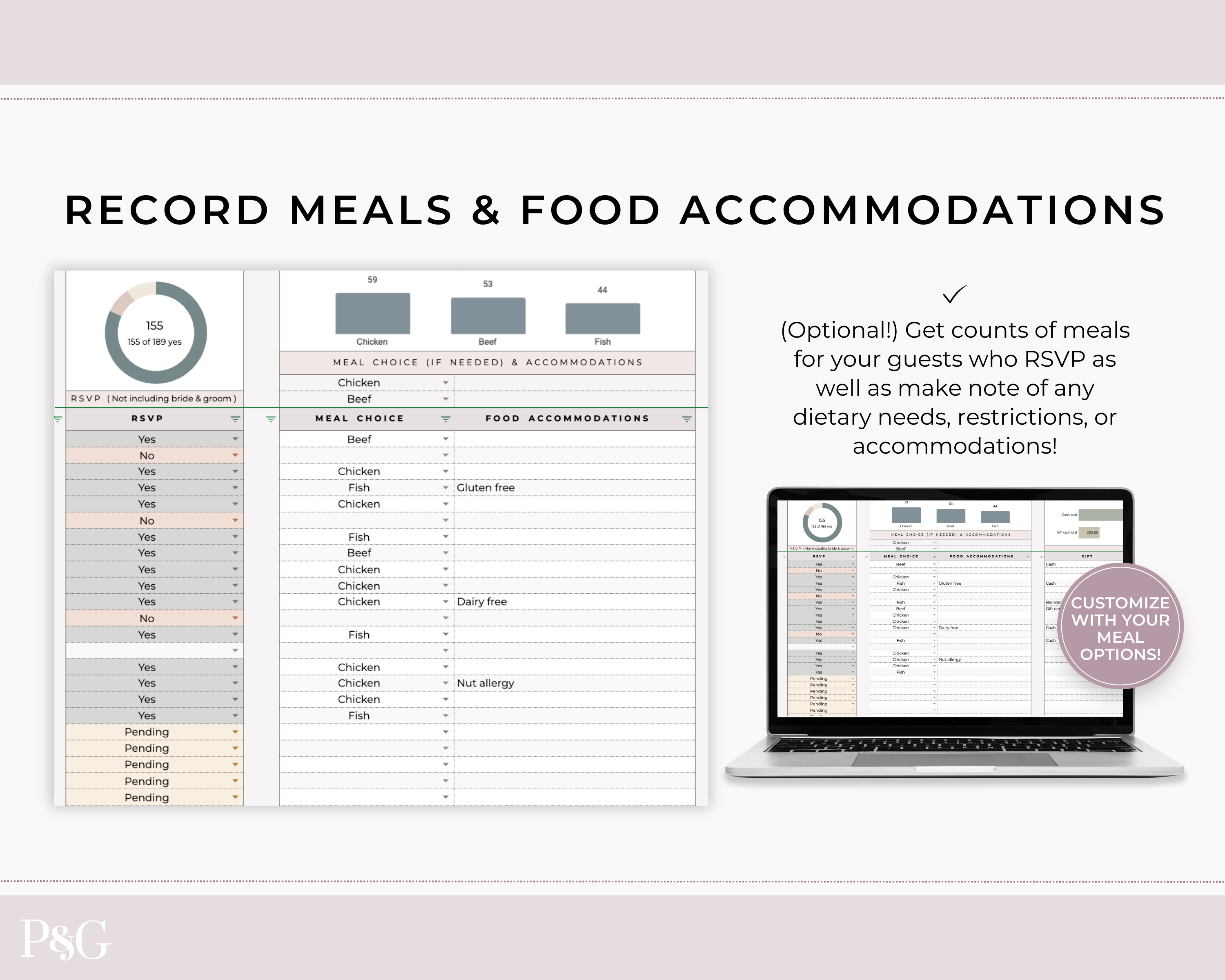 Wedding Guest List Spreadsheet Template for Google Sheets