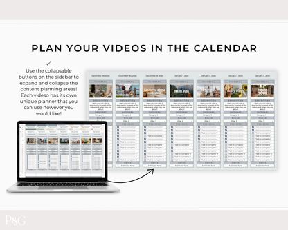 YouTube Planner Google Sheets