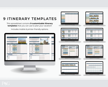 Travel Planner Spreadsheet Template for Google Sheets