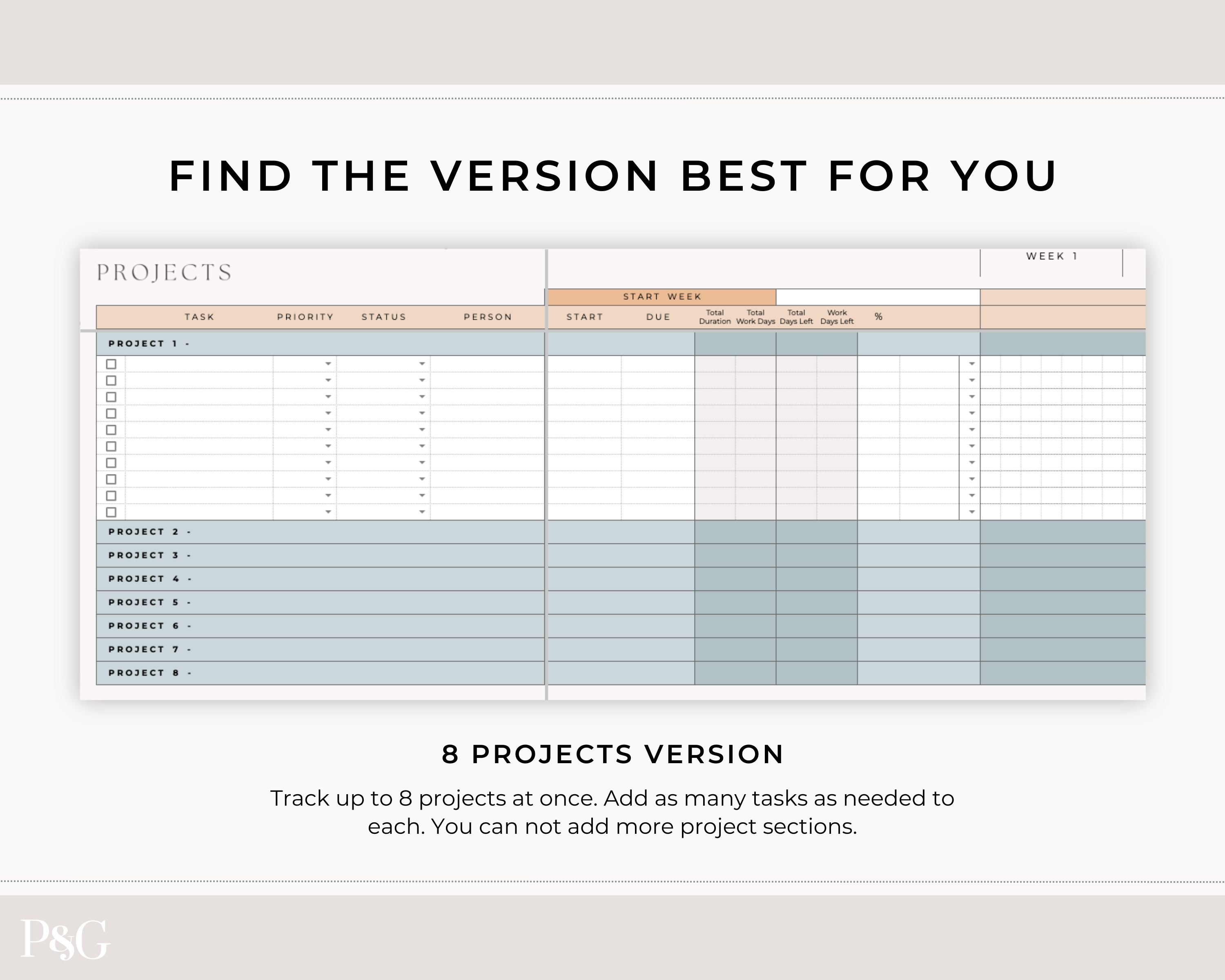 Gantt Chart Project Management Template for Google Sheets