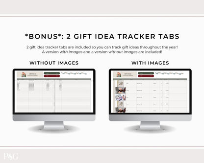 Christmas Planner Spreadsheet Template for Google Sheets