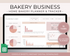 Bakery business planner spreadsheet for Google Sheets