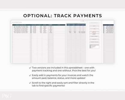 Client Tracker Spreadsheet Template for Google Sheets