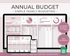 Annual Budget Spreadsheet Template For Google Sheets - Palm & Grace