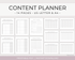 Content Planner Printable - Palm & Grace